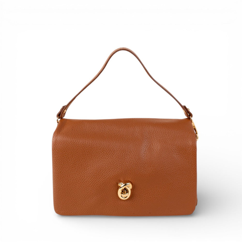 BORSA A MANO CON TRE SCOMPARTI E CHIUSURA A GIRELLO