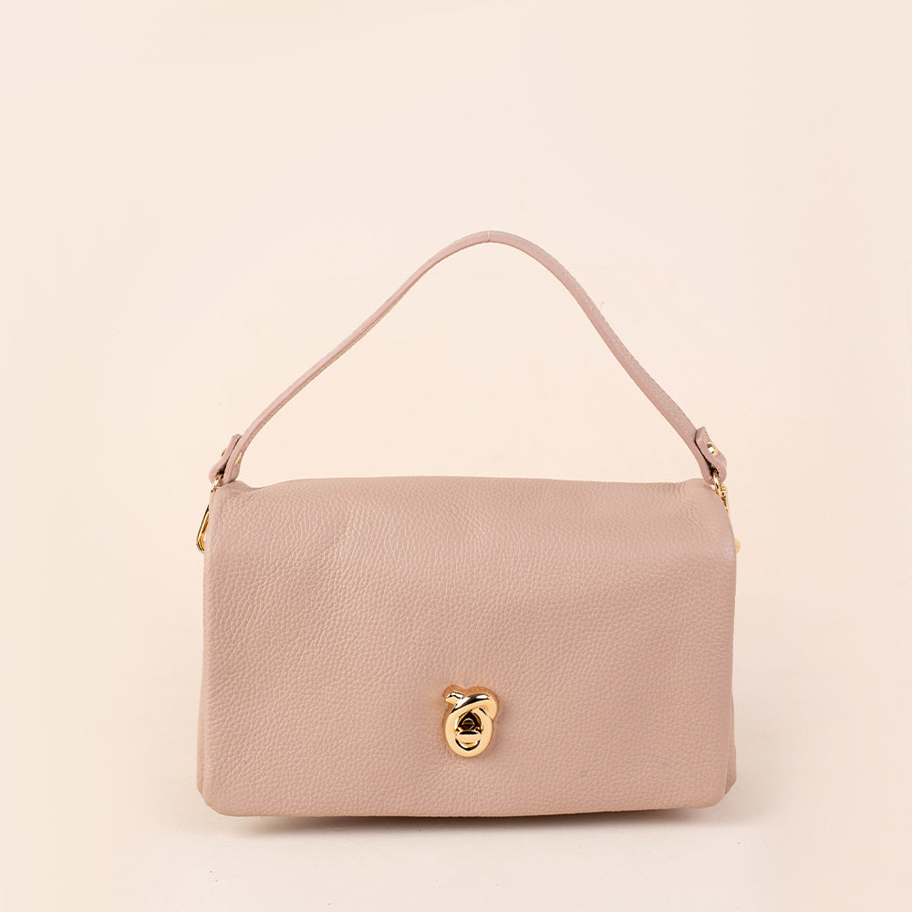 BORSA A MANO CON TRE SCOMPARTI E CHIUSURA A GIRELLO