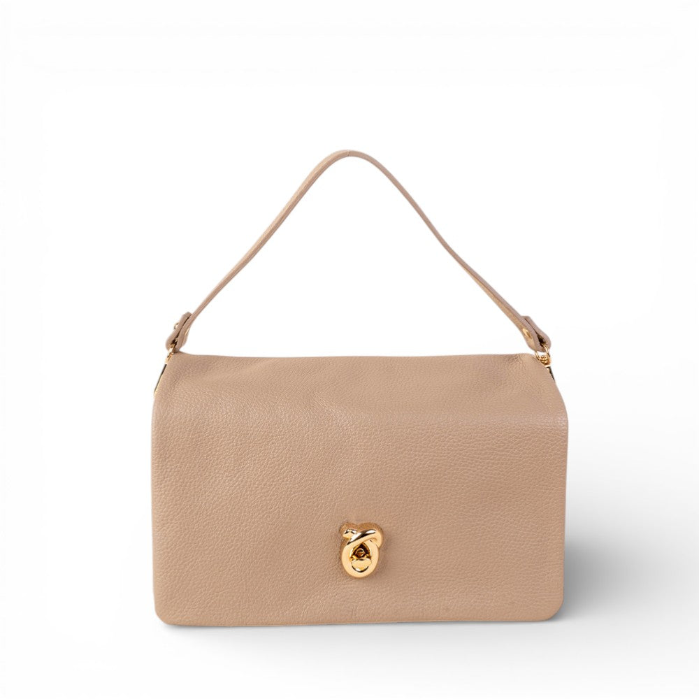 BORSA A MANO CON TRE SCOMPARTI E CHIUSURA A GIRELLO
