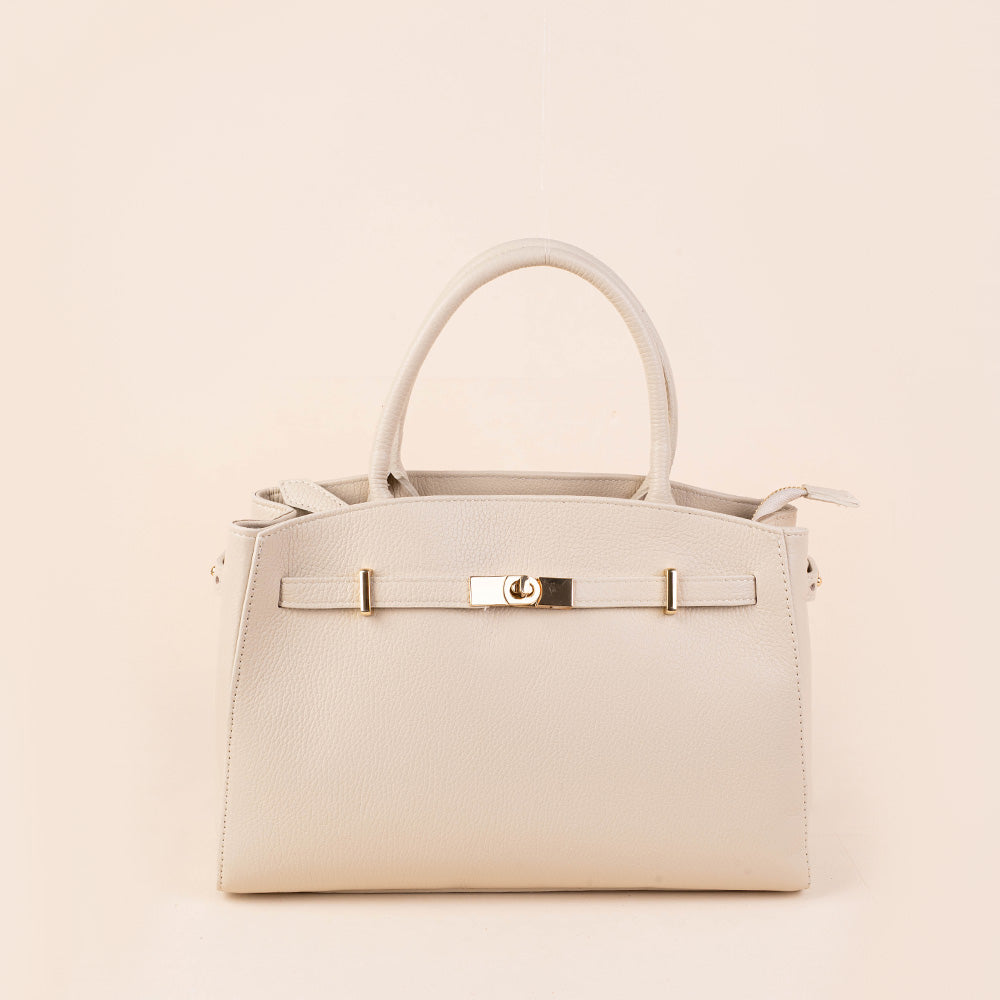 BORSA A MANO MODELLO BIRKIN CON DUE MANICI CHIUSURA A GIRELLO