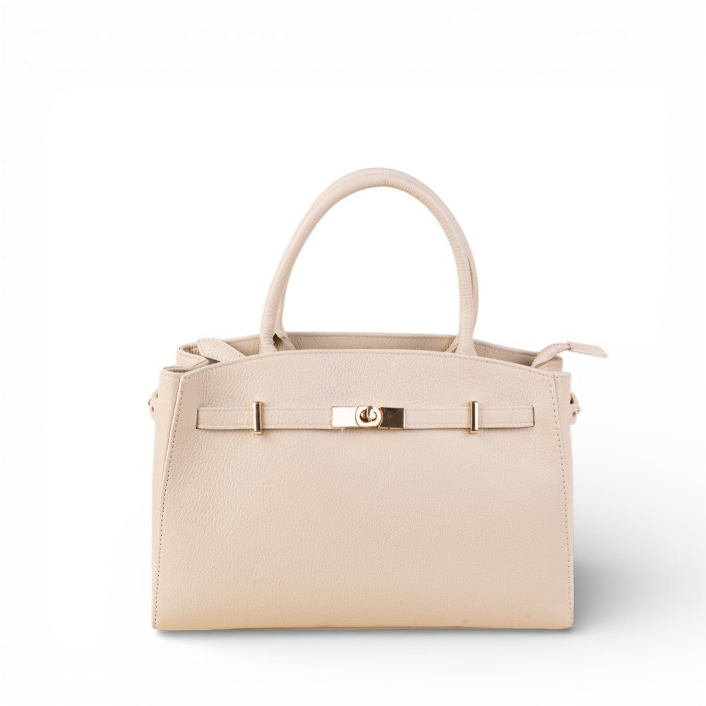 BORSA A MANO MODELLO BIRKIN CON DUE MANICI CHIUSURA A GIRELLO