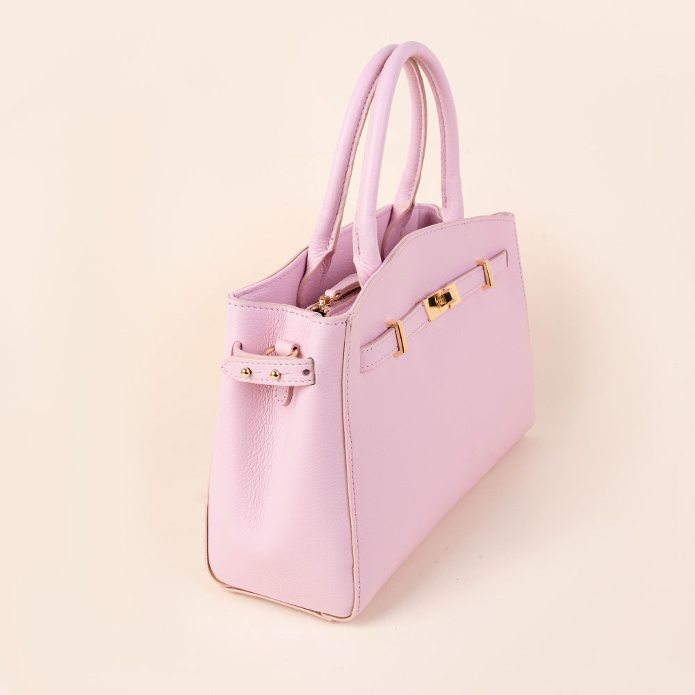 BORSA A MANO MODELLO BIRKIN CON DUE MANICI CHIUSURA A GIRELLO