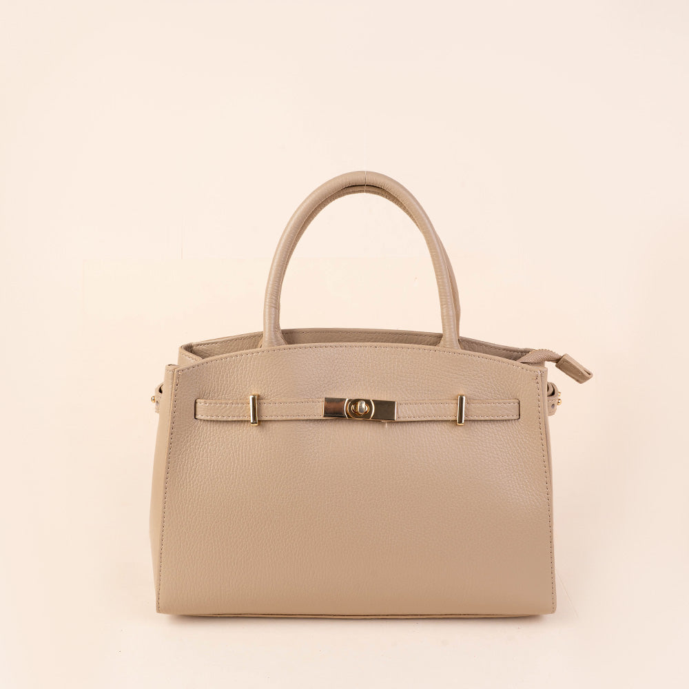 BORSA A MANO MODELLO BIRKIN CON DUE MANICI CHIUSURA A GIRELLO