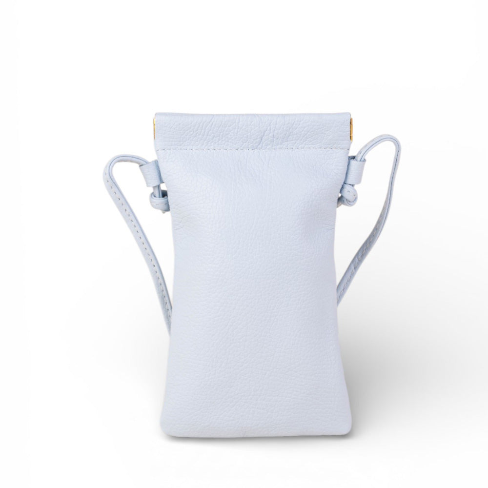 BORSA POCHETTE MODELLO PORTACELLULARE CON TRACOLLA E LACCI