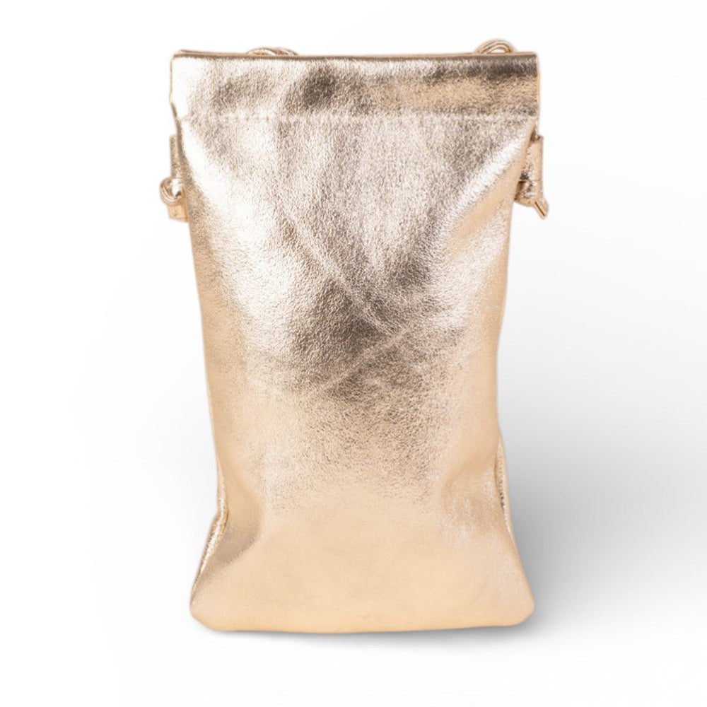 BORSA POCHETTE MODELLO PORTACELLULARE CON TRACOLLA E LACCI