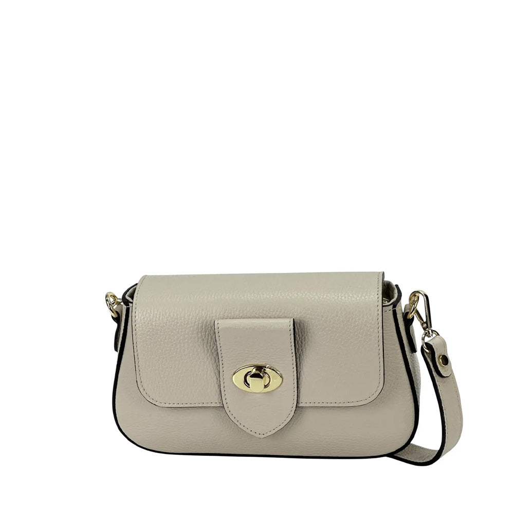 BORSA A TRACOLLA CON PATTINA E CHIUSURA A GIRELLO