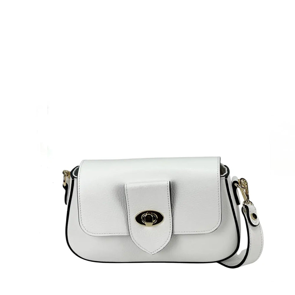 BORSA A TRACOLLA CON PATTINA E CHIUSURA A GIRELLO