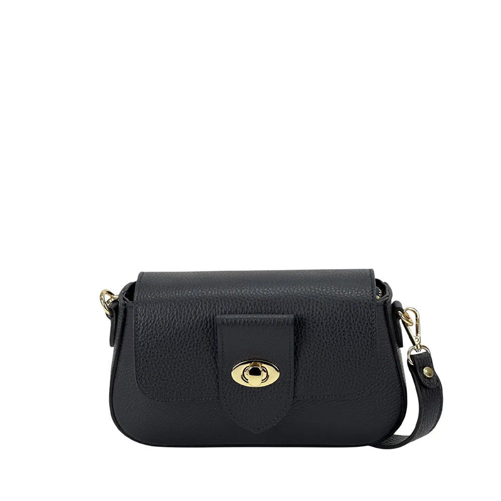 BORSA A TRACOLLA CON PATTINA E CHIUSURA A GIRELLO