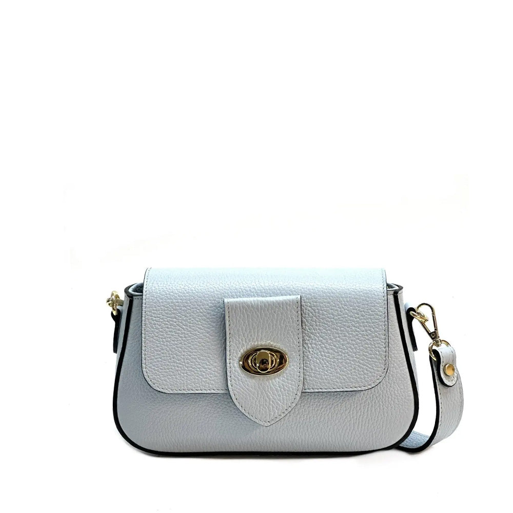 BORSA A TRACOLLA CON PATTINA E CHIUSURA A GIRELLO