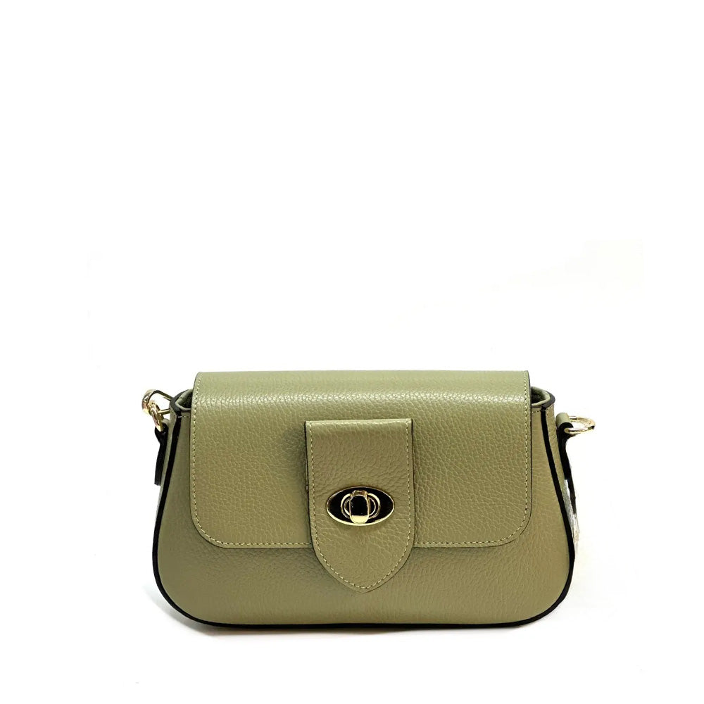 BORSA A TRACOLLA CON PATTINA E CHIUSURA A GIRELLO