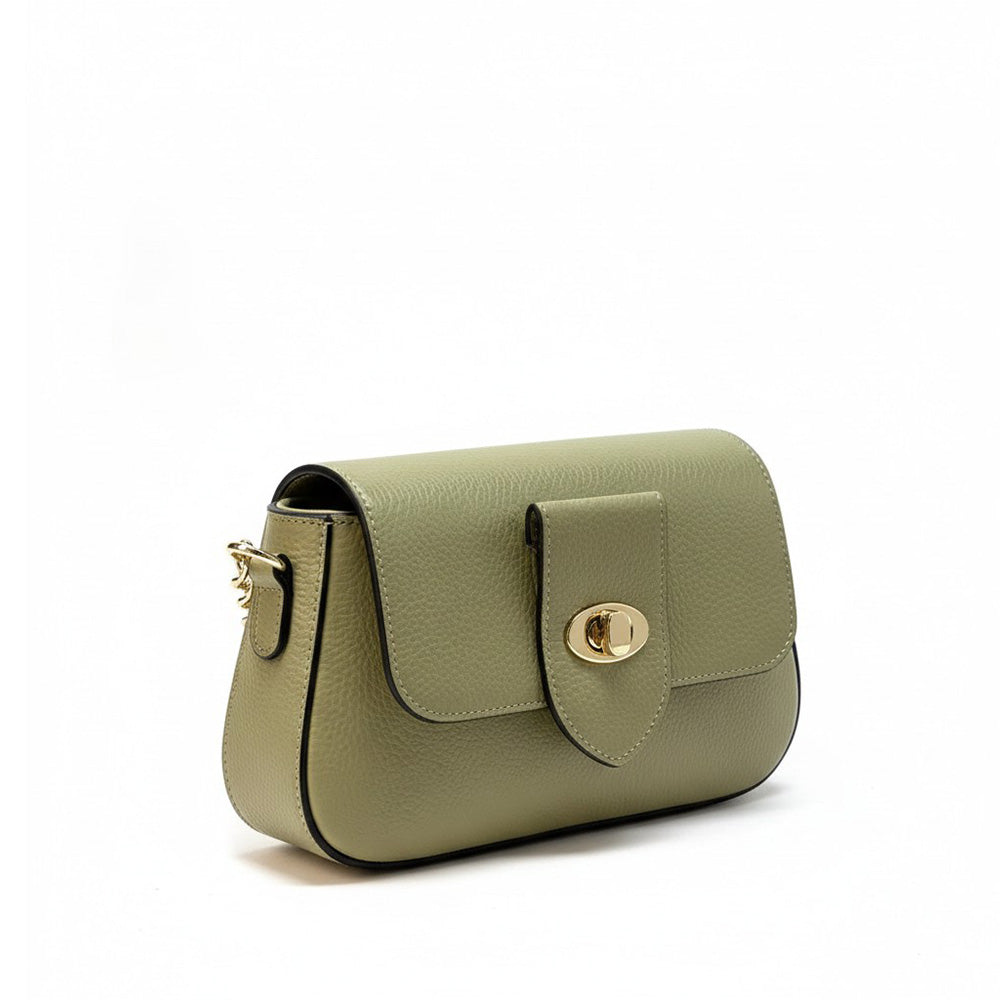 BORSA A TRACOLLA CON PATTINA E CHIUSURA A GIRELLO