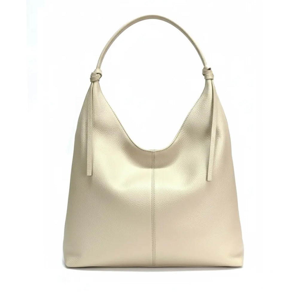 BORSA A SPALLA MODELLO A SACCA CON LACCI SUI MANICI