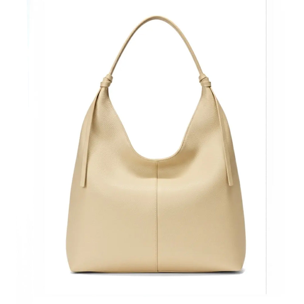 BORSA A SPALLA MODELLO A SACCA CON LACCI SUI MANICI