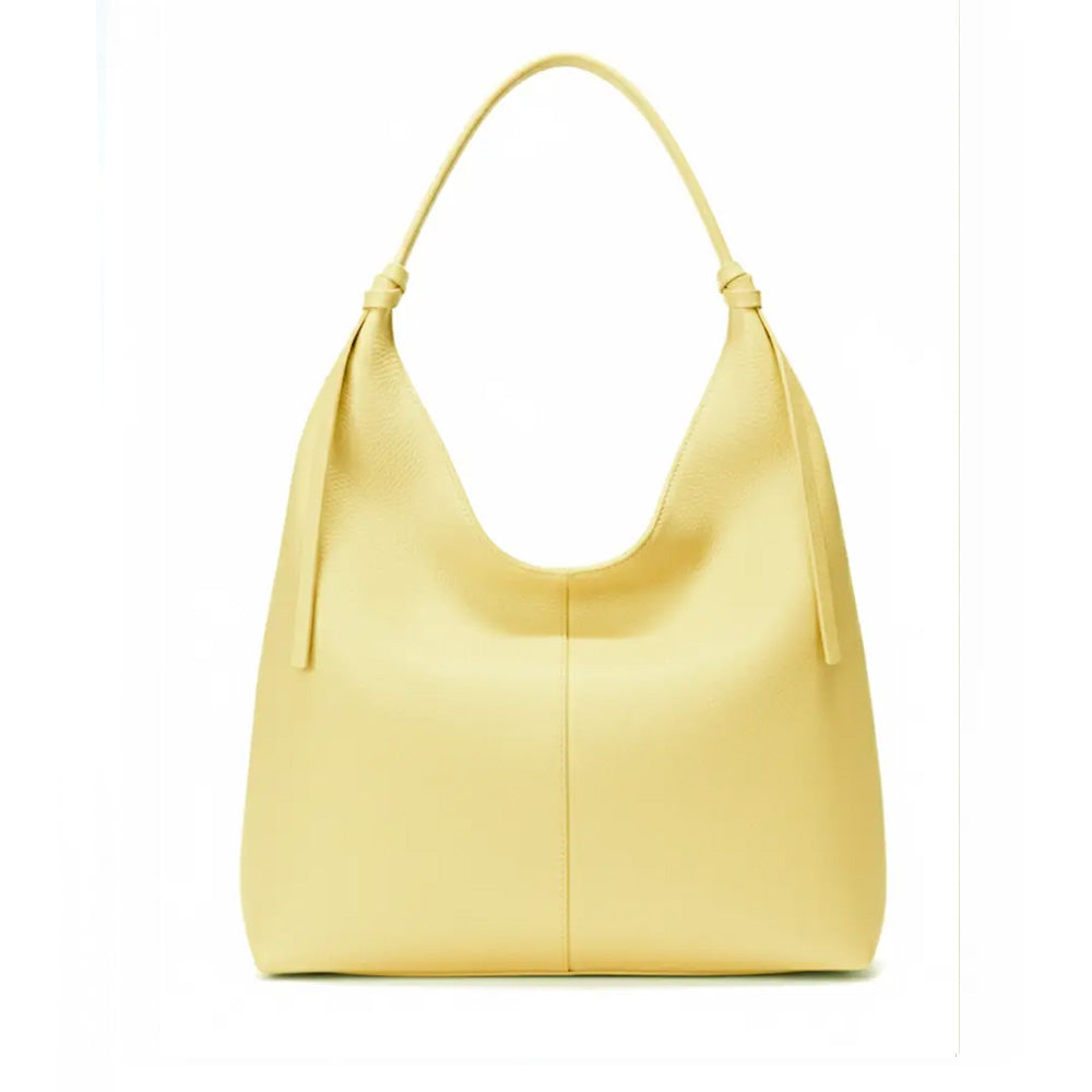 BORSA A SPALLA MODELLO A SACCA CON LACCI SUI MANICI