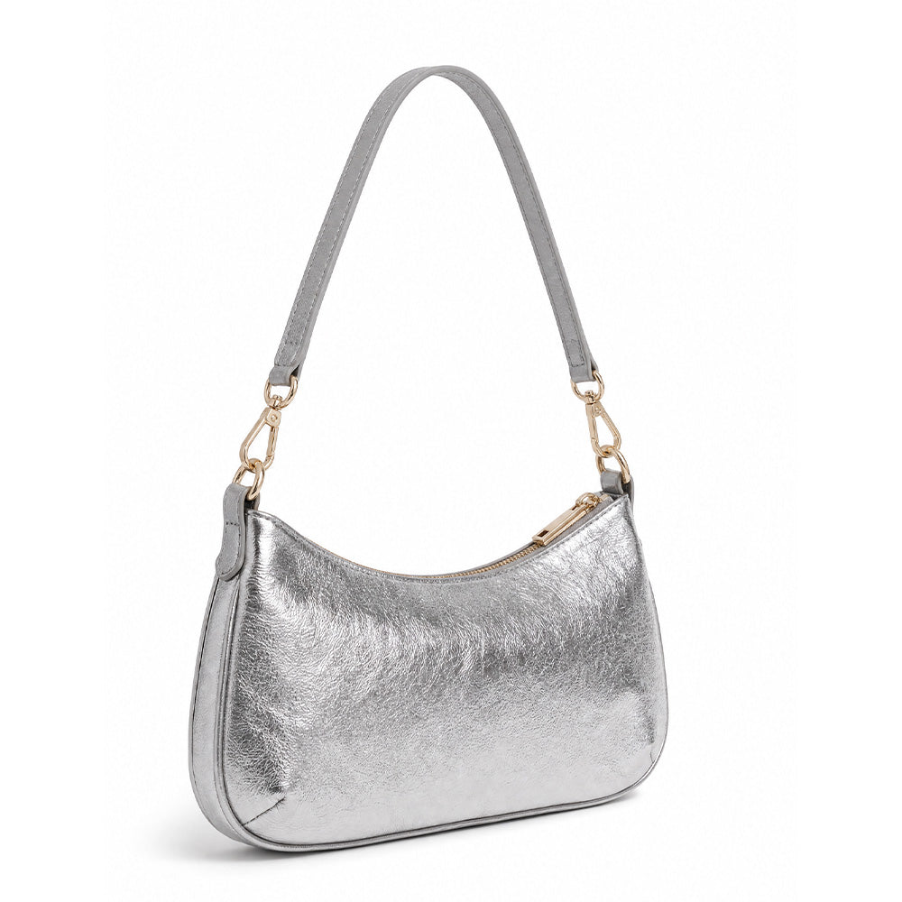 BORSA A SPALLA A MEZZA LUNA CON TRACOLLA