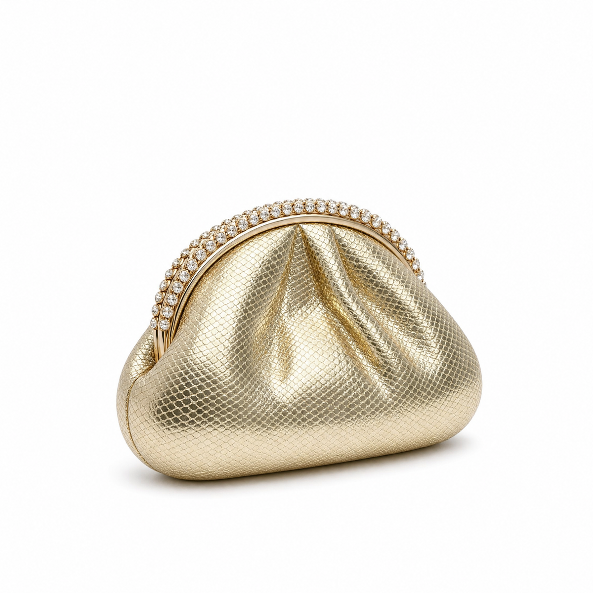 BORSA A MANO MANICO CURVO CON STRASS