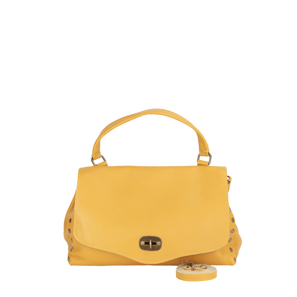BORSA A SPALLA IN STILE POSTINA CON BORCHIE LATERALI