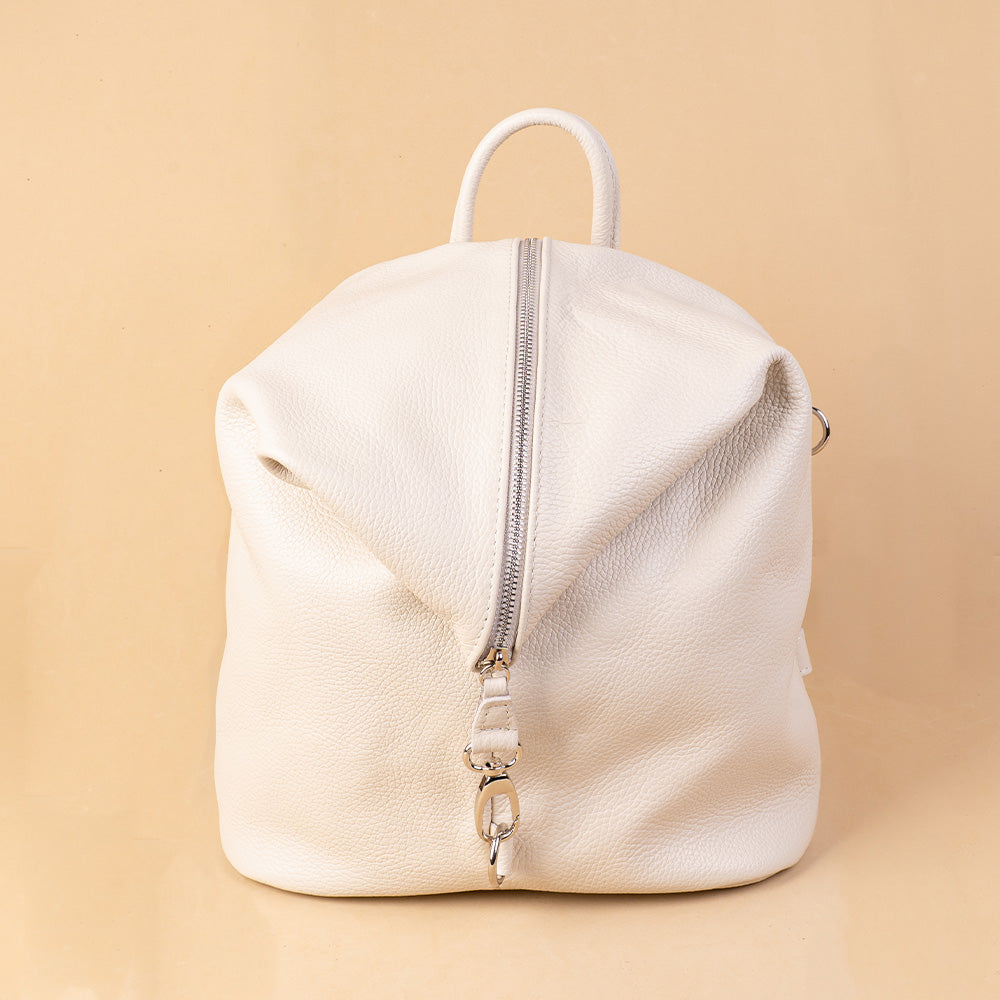 BORSA ZAINO CON ZIP E MOSCHETTONE