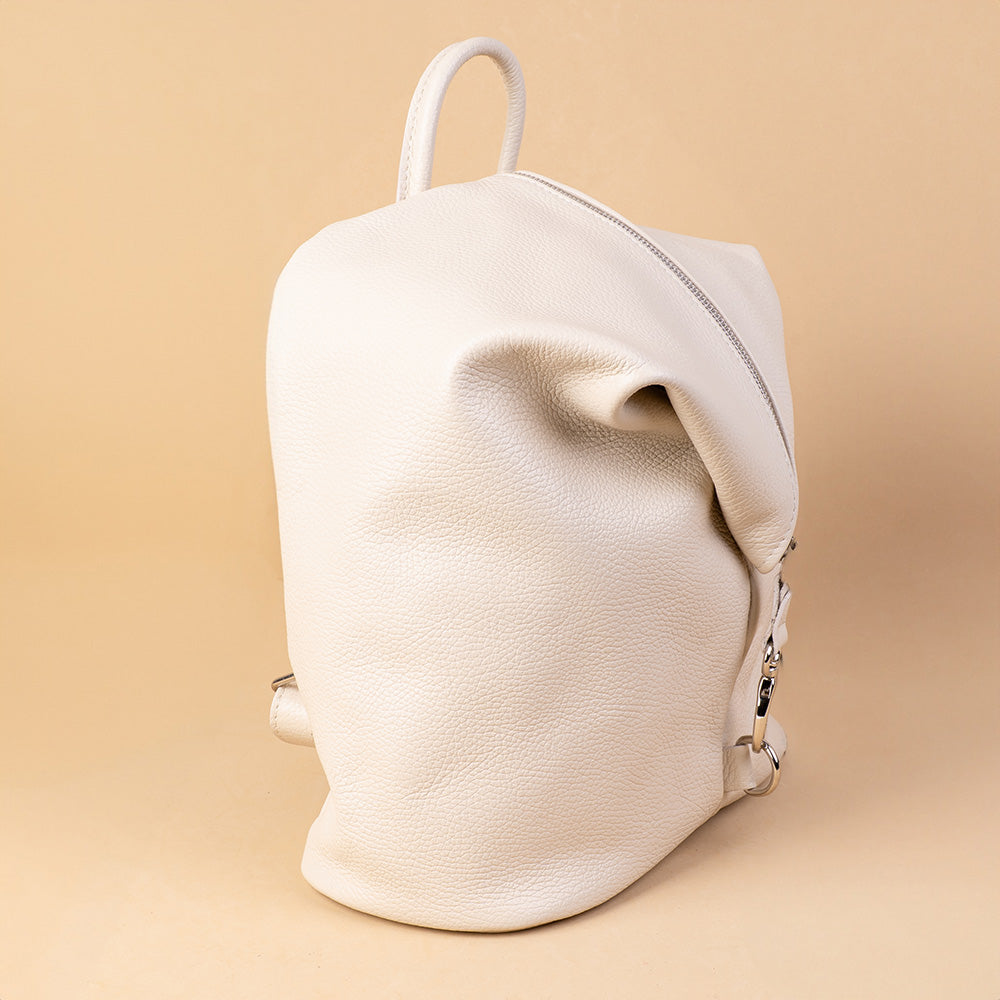 BORSA ZAINO CON ZIP E MOSCHETTONE