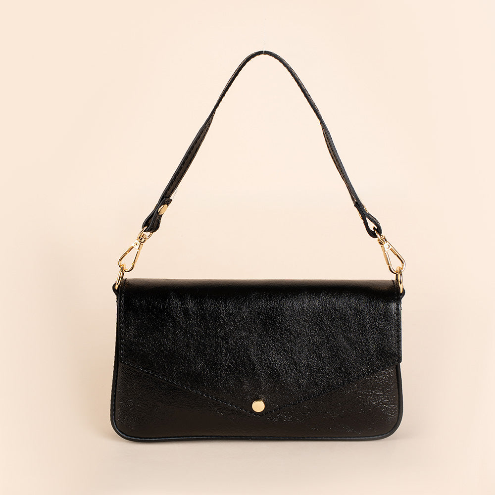 BORSA POCHETTE CON CHIUSURA A BOTTONE