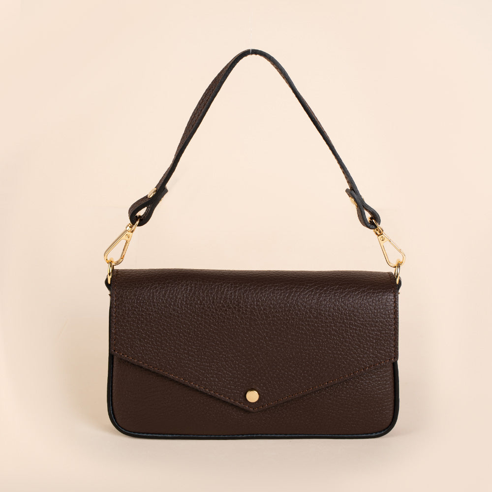 BORSA POCHETTE CON CHIUSURA A BOTTONE