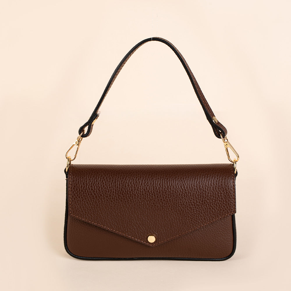 BORSA POCHETTE CON CHIUSURA A BOTTONE