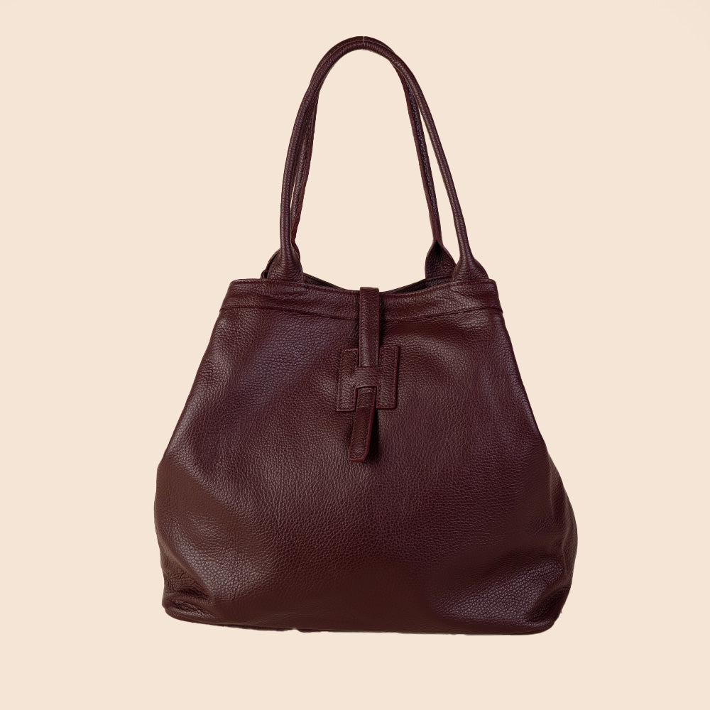 SHOULDER BAG WITH CENTRAL H AND TAB