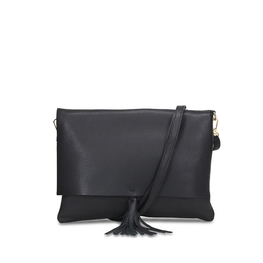 BORSA POCHETTE CON NAPPINA CENTRALE