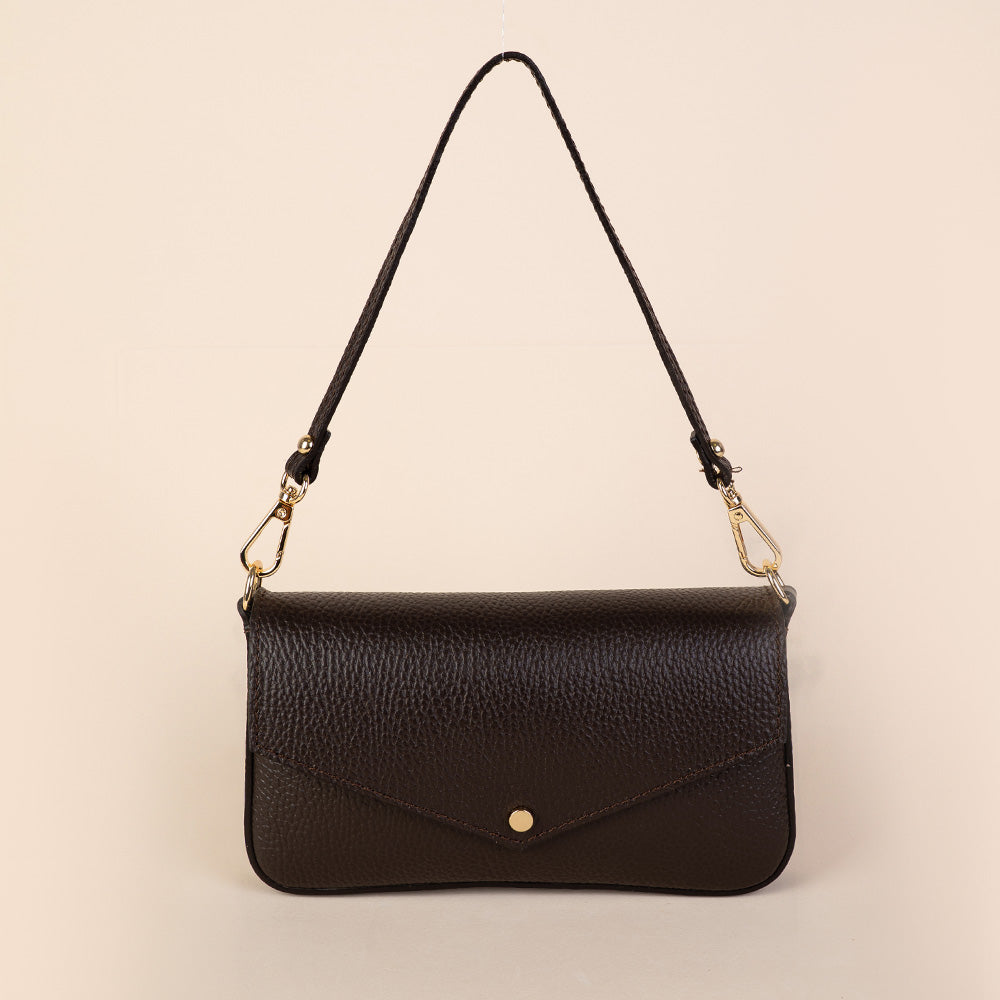 BORSA POCHETTE CON CHIUSURA A BOTTONE