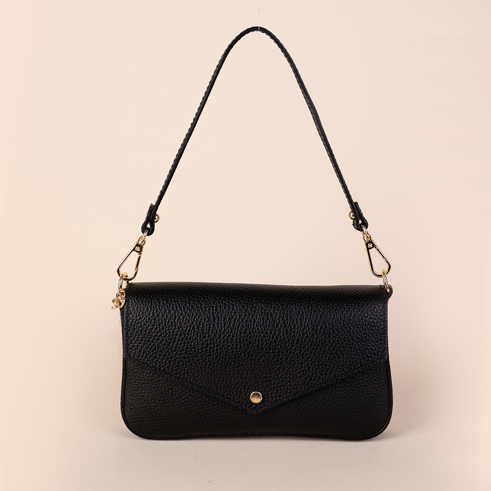 BORSA POCHETTE CON CHIUSURA A BOTTONE