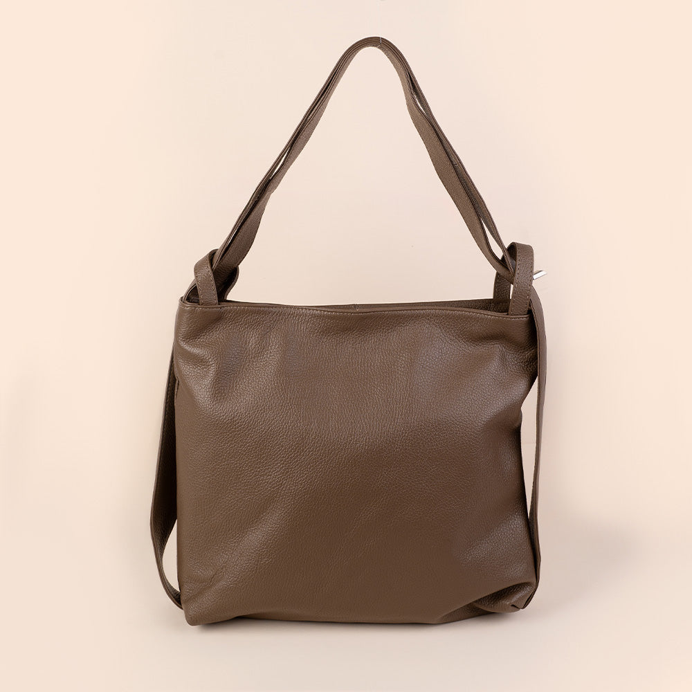 SHOULDER BAG CONVERTIBLE INTO A LARGE BACKPACK