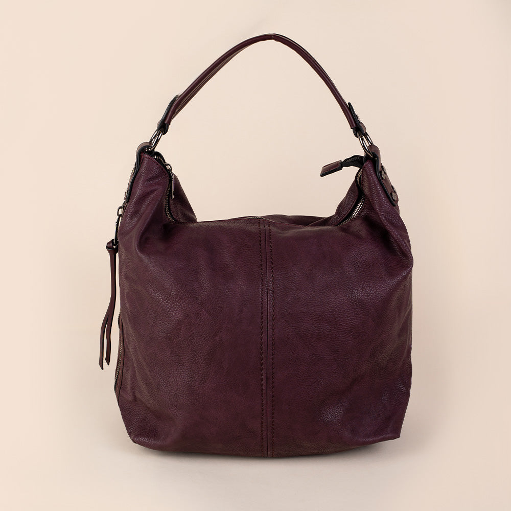 BORSA SPALLA GRANDE CHIUSURA ZIP MANICO UNICO