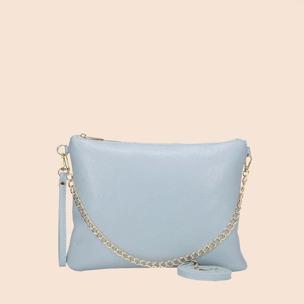 BORSA POCHETTE GRANDE RETTANGOLARE CLASSICA CON ZIP