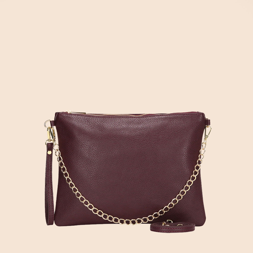 BORSA POCHETTE GRANDE RETTANGOLARE CLASSICA CON ZIP