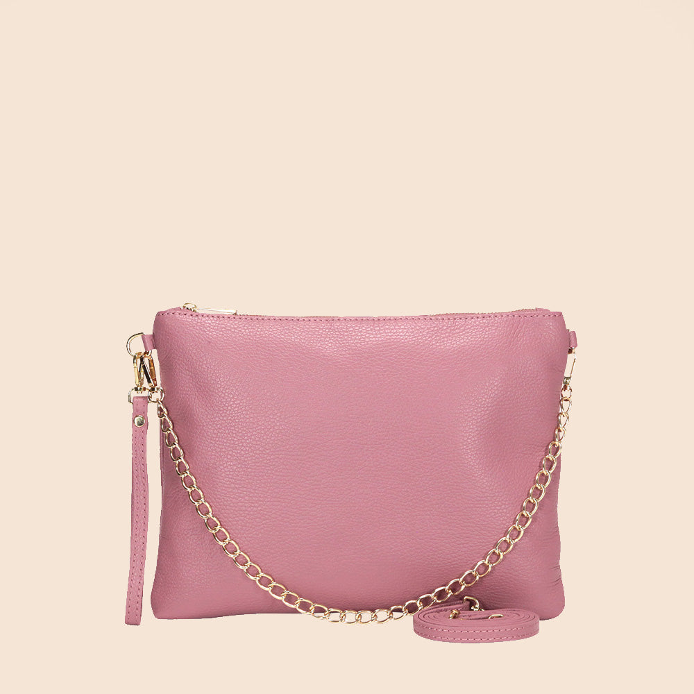 BORSA POCHETTE GRANDE RETTANGOLARE CLASSICA CON ZIP