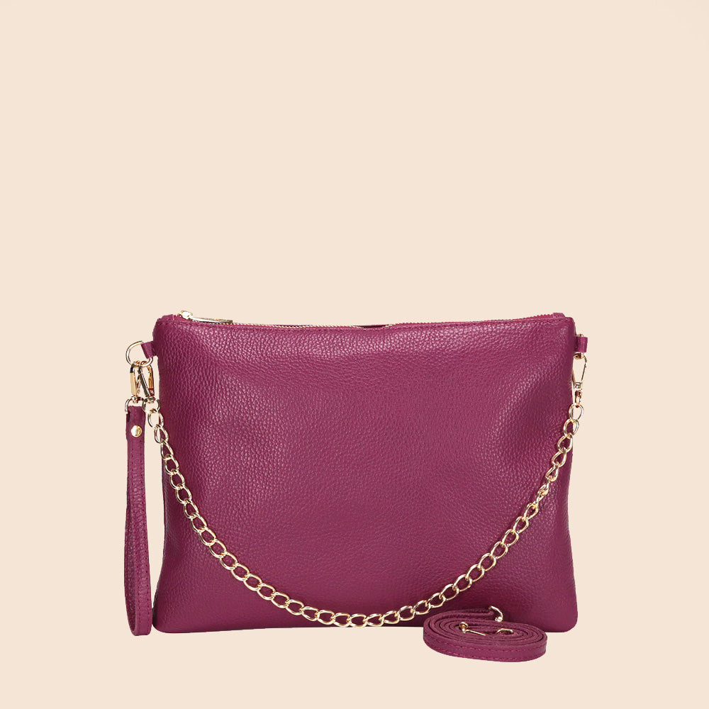 BORSA POCHETTE GRANDE RETTANGOLARE CLASSICA CON ZIP