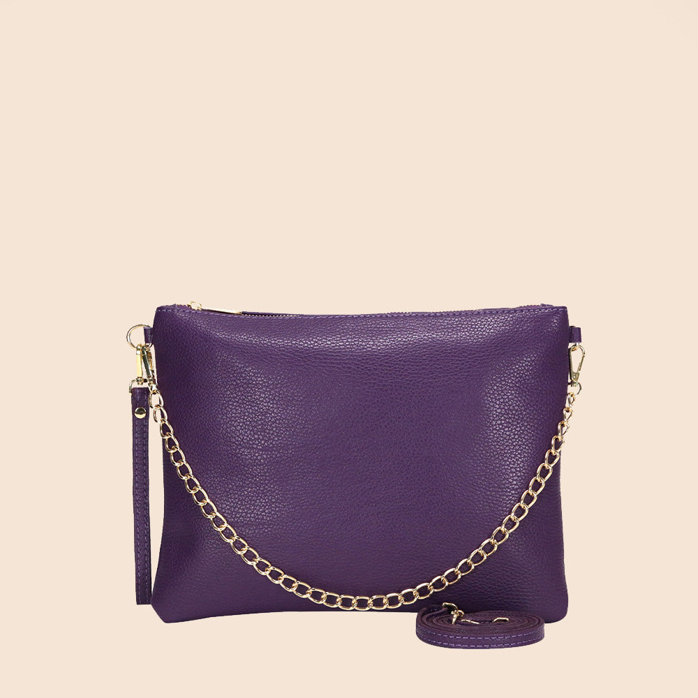 BORSA POCHETTE GRANDE RETTANGOLARE CLASSICA CON ZIP