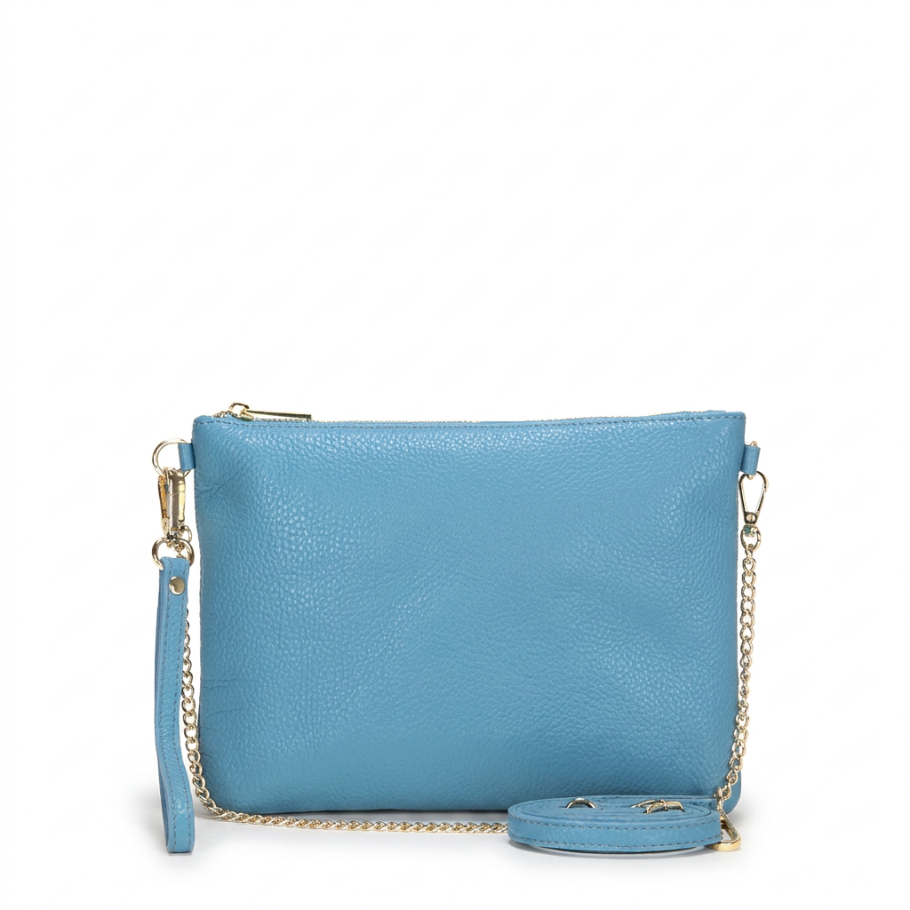 BORSA POCHETTE MEDIA RETTANGOLARE CLASSICA CON ZIP