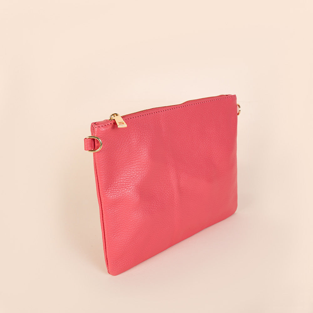 BORSA POCHETTE MEDIA RETTANGOLARE CLASSICA CON ZIP