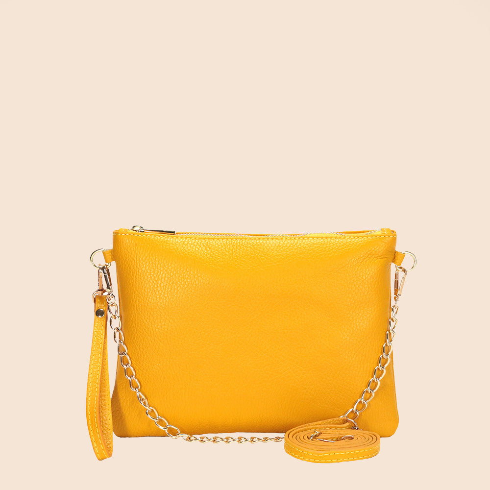 BORSA POCHETTE MEDIA RETTANGOLARE CLASSICA CON ZIP