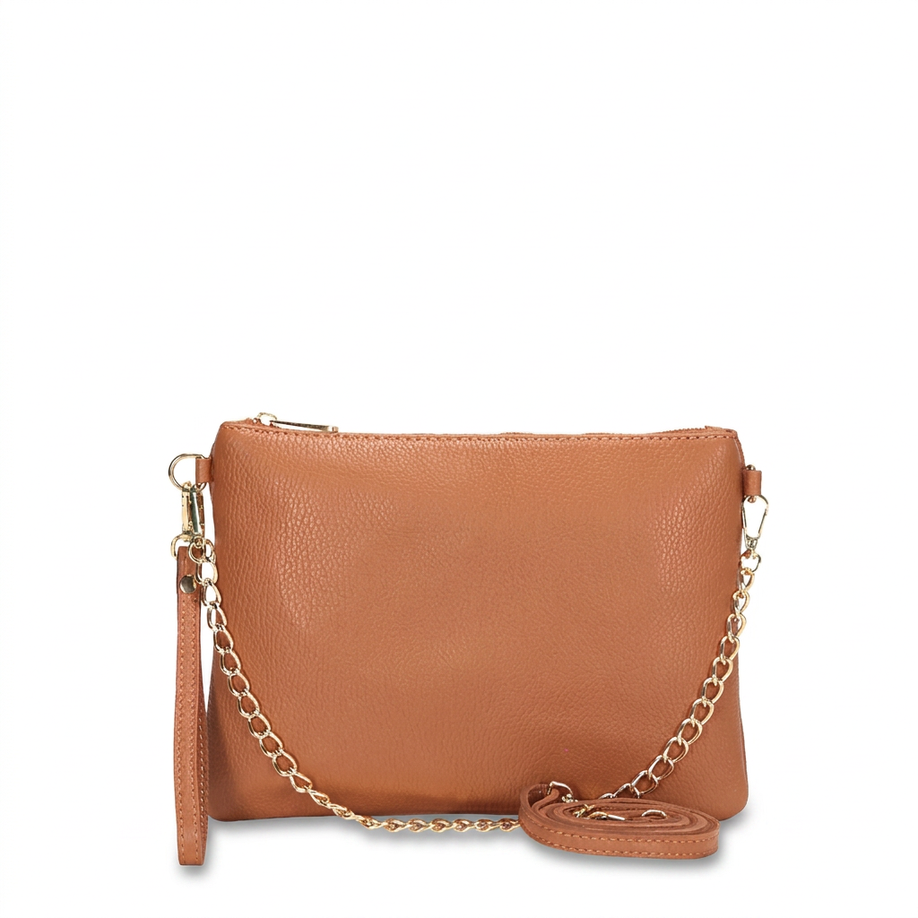 BORSA POCHETTE MEDIA RETTANGOLARE CLASSICA CON ZIP