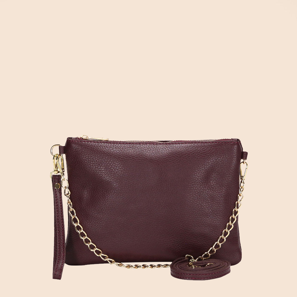 BORSA POCHETTE MEDIA RETTANGOLARE CLASSICA CON ZIP