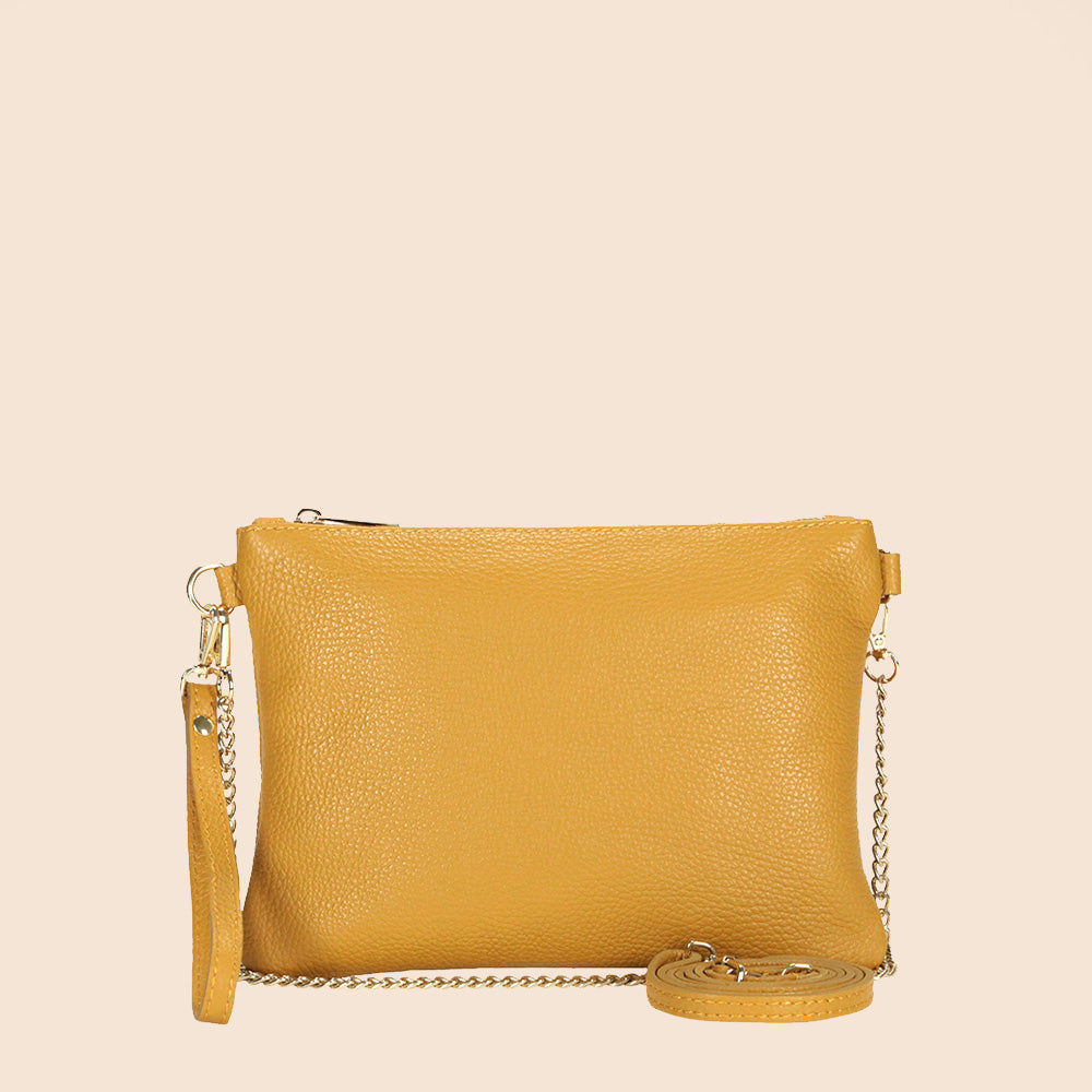 BORSA POCHETTE MEDIA RETTANGOLARE CLASSICA CON ZIP