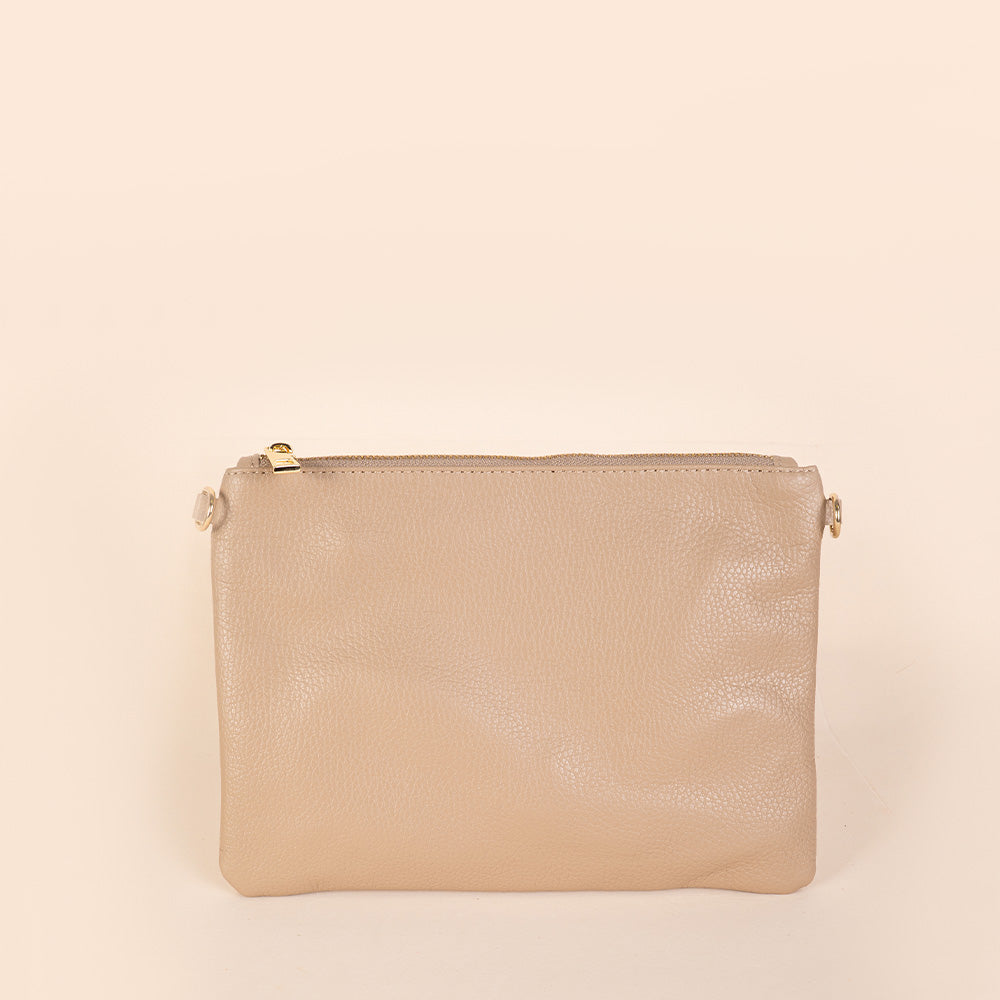 BORSA POCHETTE MEDIA RETTANGOLARE CLASSICA CON ZIP