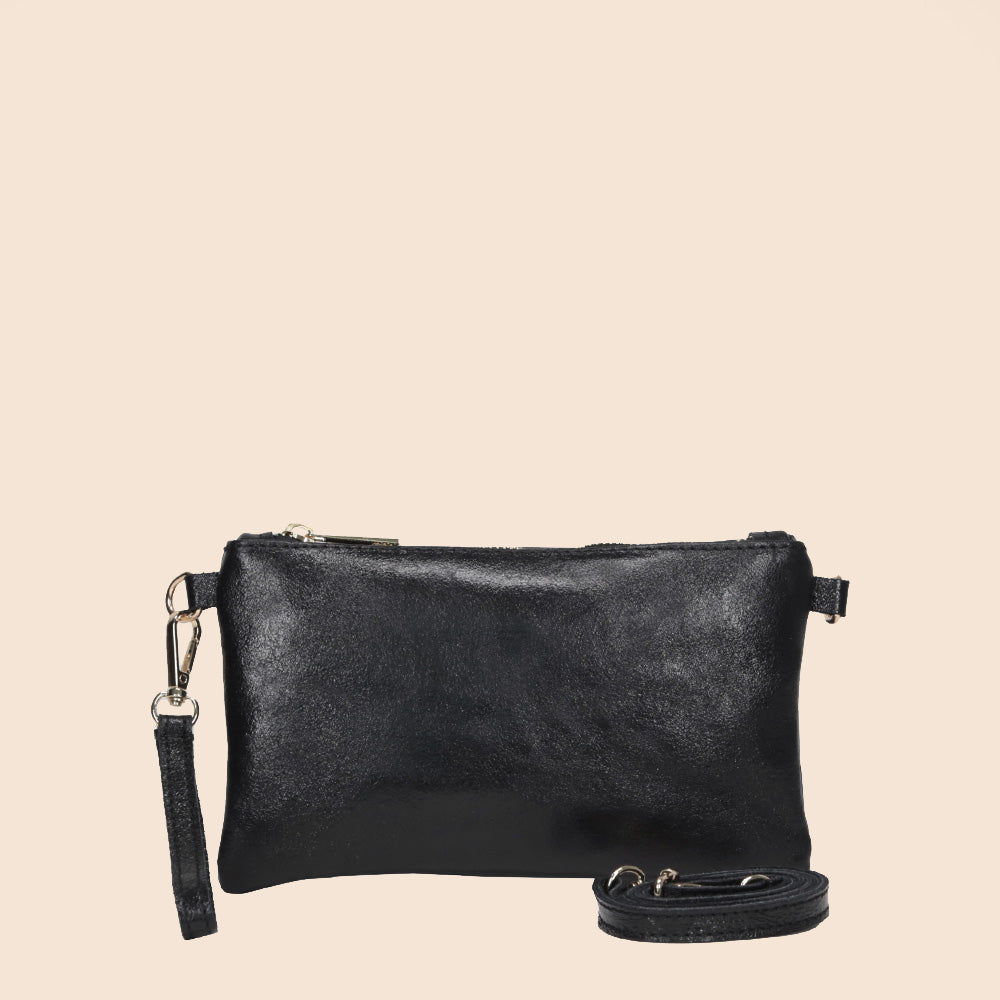 BORSA POCHETTE MINI RETTANGOLARE CLASSICA CON ZIP