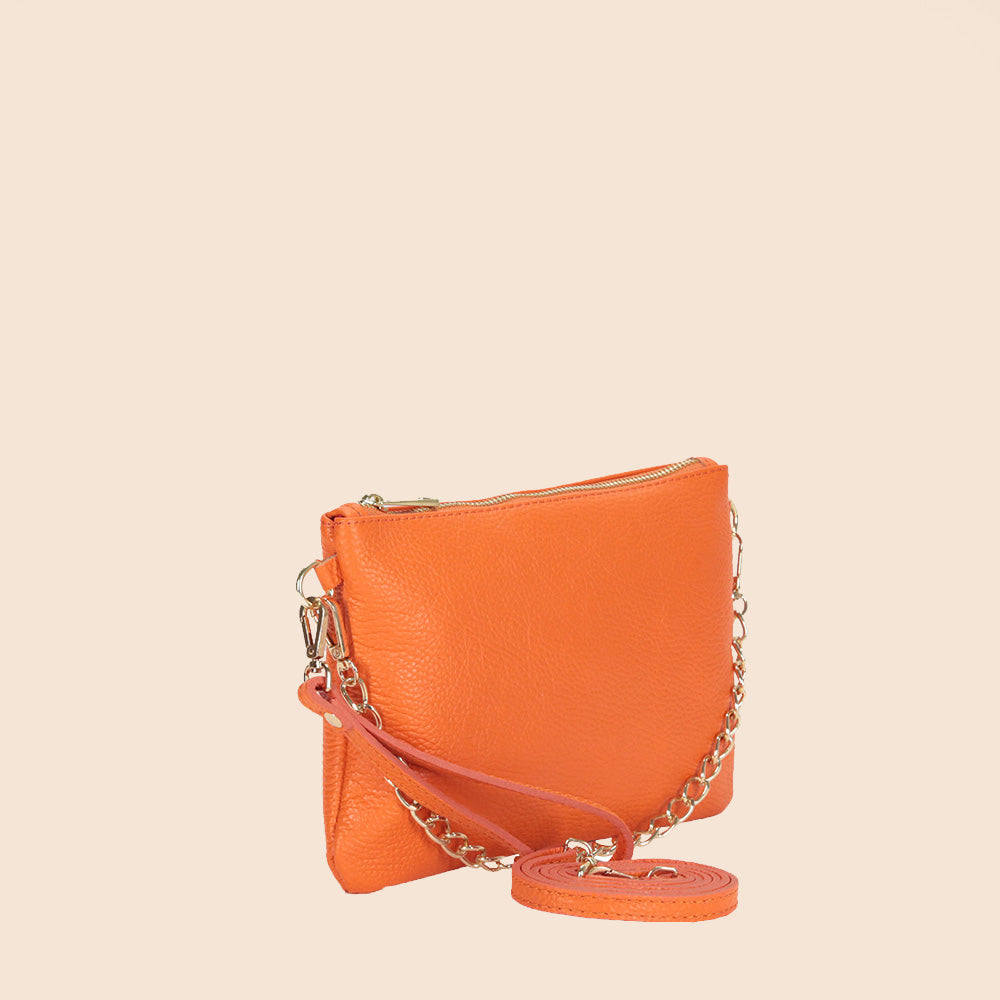 BORSA POCHETTE PICCOLA RETTANGOLARE CLASSICA CON ZIP