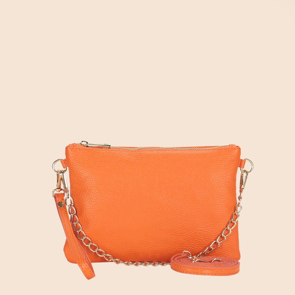 BORSA POCHETTE PICCOLA RETTANGOLARE CLASSICA CON ZIP