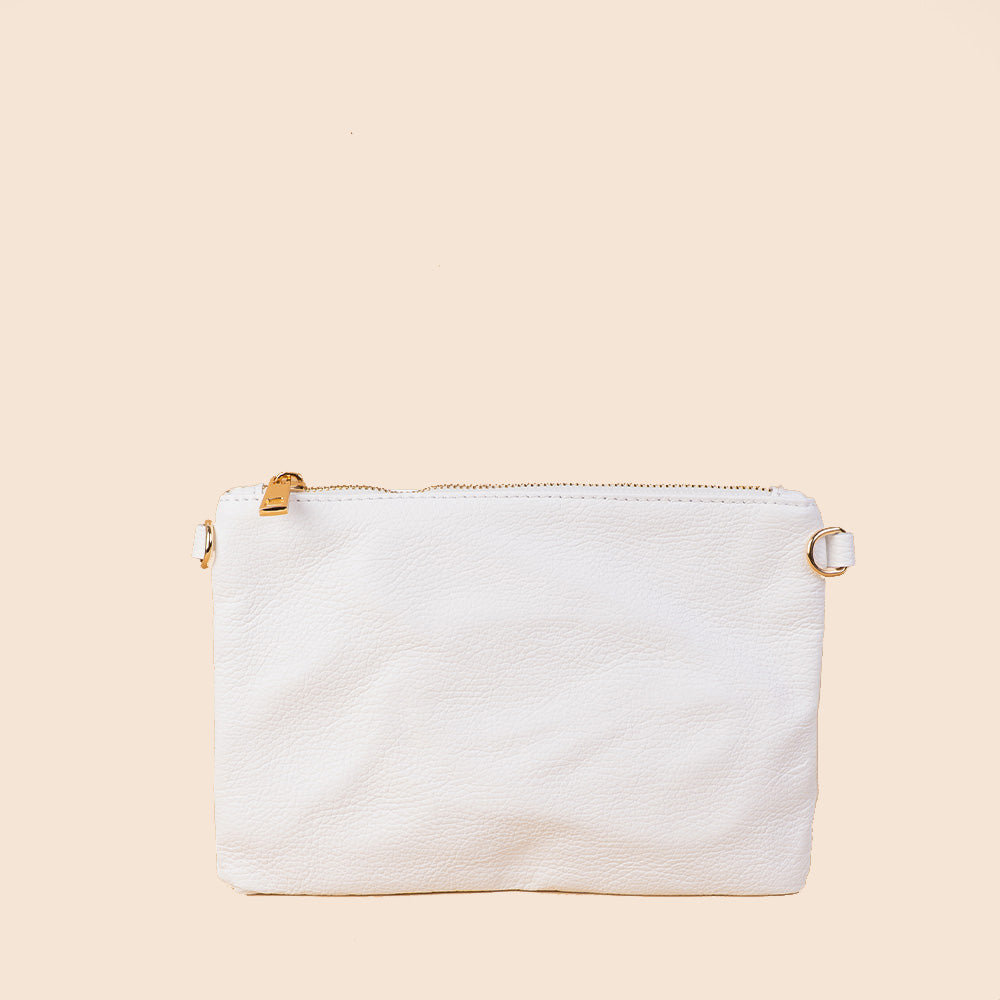 BORSA POCHETTE PICCOLA RETTANGOLARE CLASSICA CON ZIP