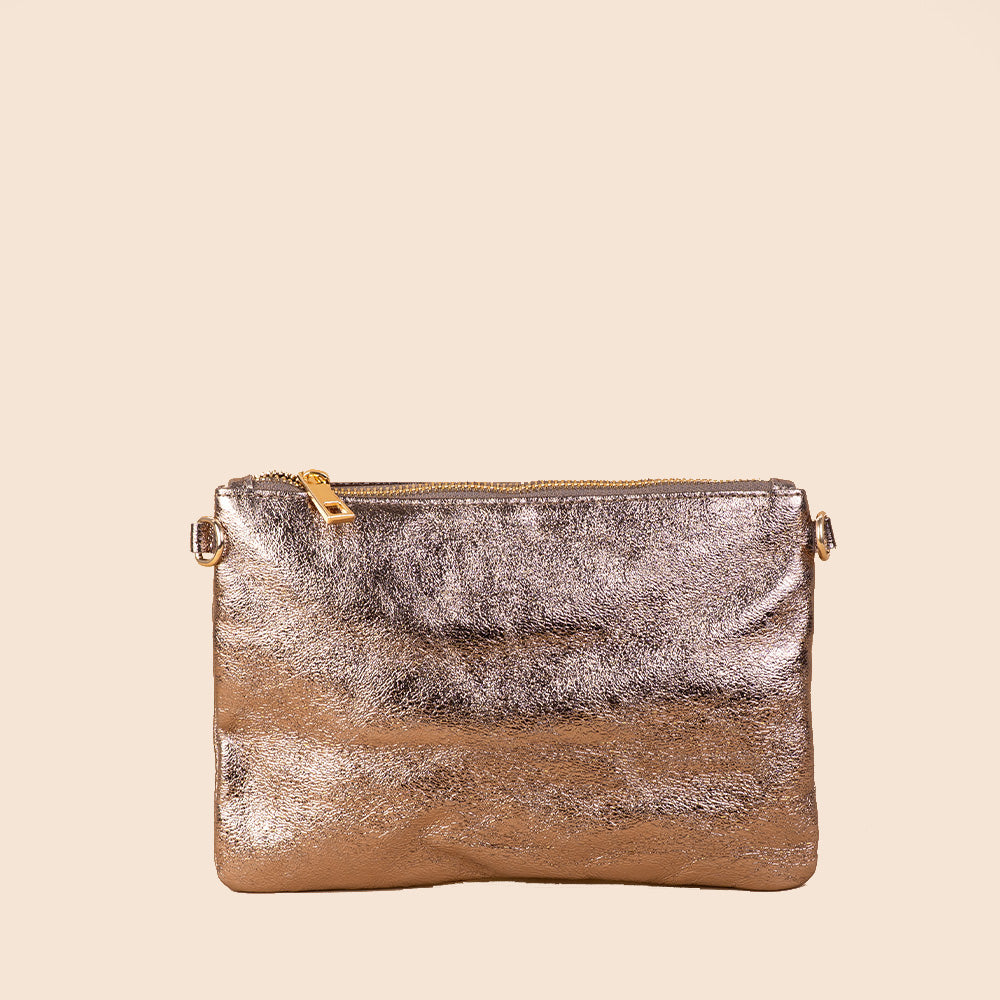 BORSA POCHETTE PICCOLA RETTANGOLARE CLASSICA CON ZIP