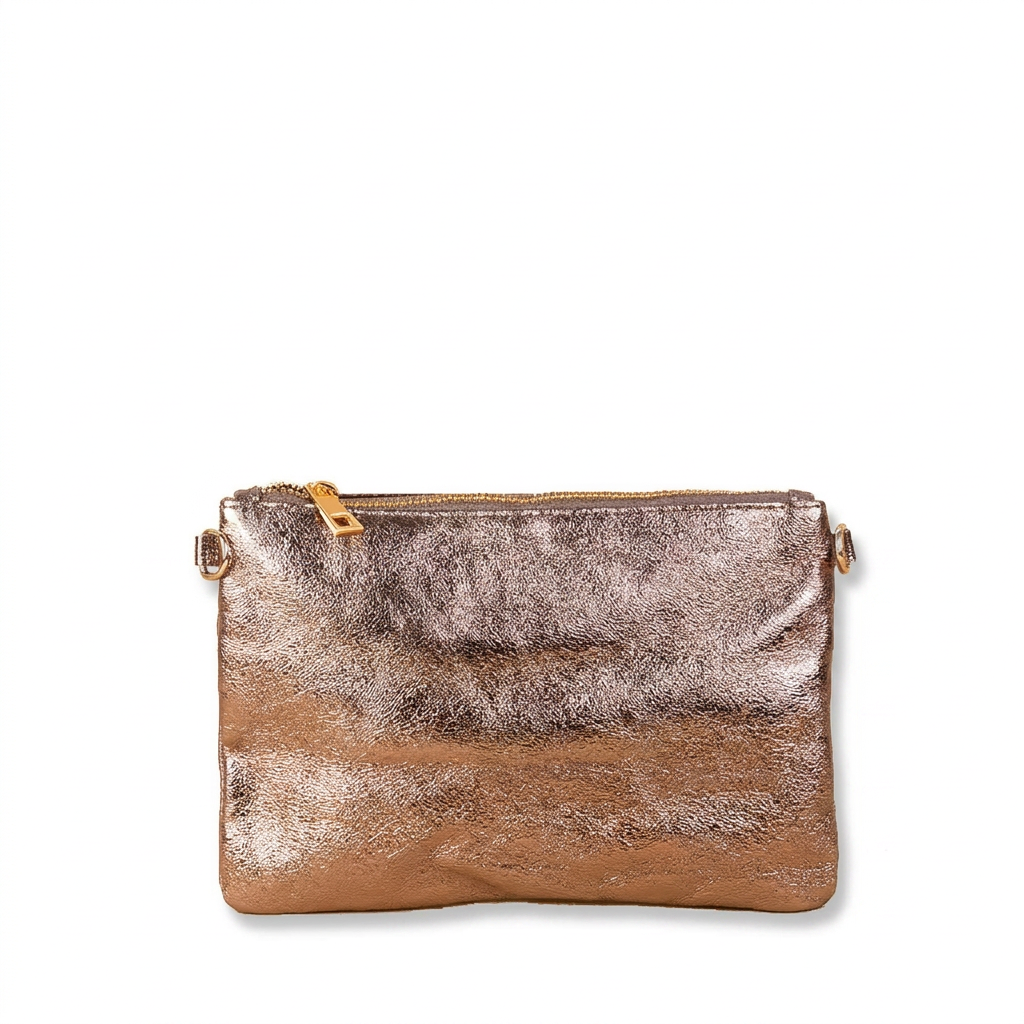 BORSA POCHETTE PICCOLA RETTANGOLARE CLASSICA CON ZIP